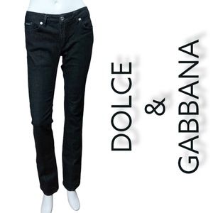 Dolce & Gabbana Slimmy Black Straight Leg Denim Jeans Size 28